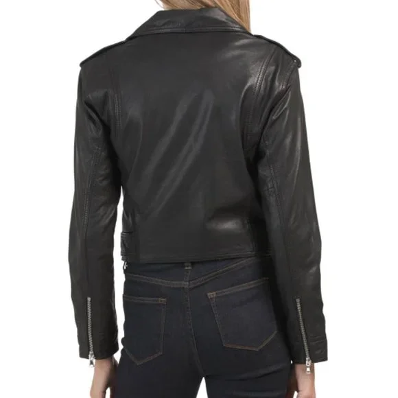 Joe's The Payton Black Leather Biker Jacket - Picture 3 of 4